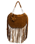 ROGUE- Woven Fringe Suede Bag