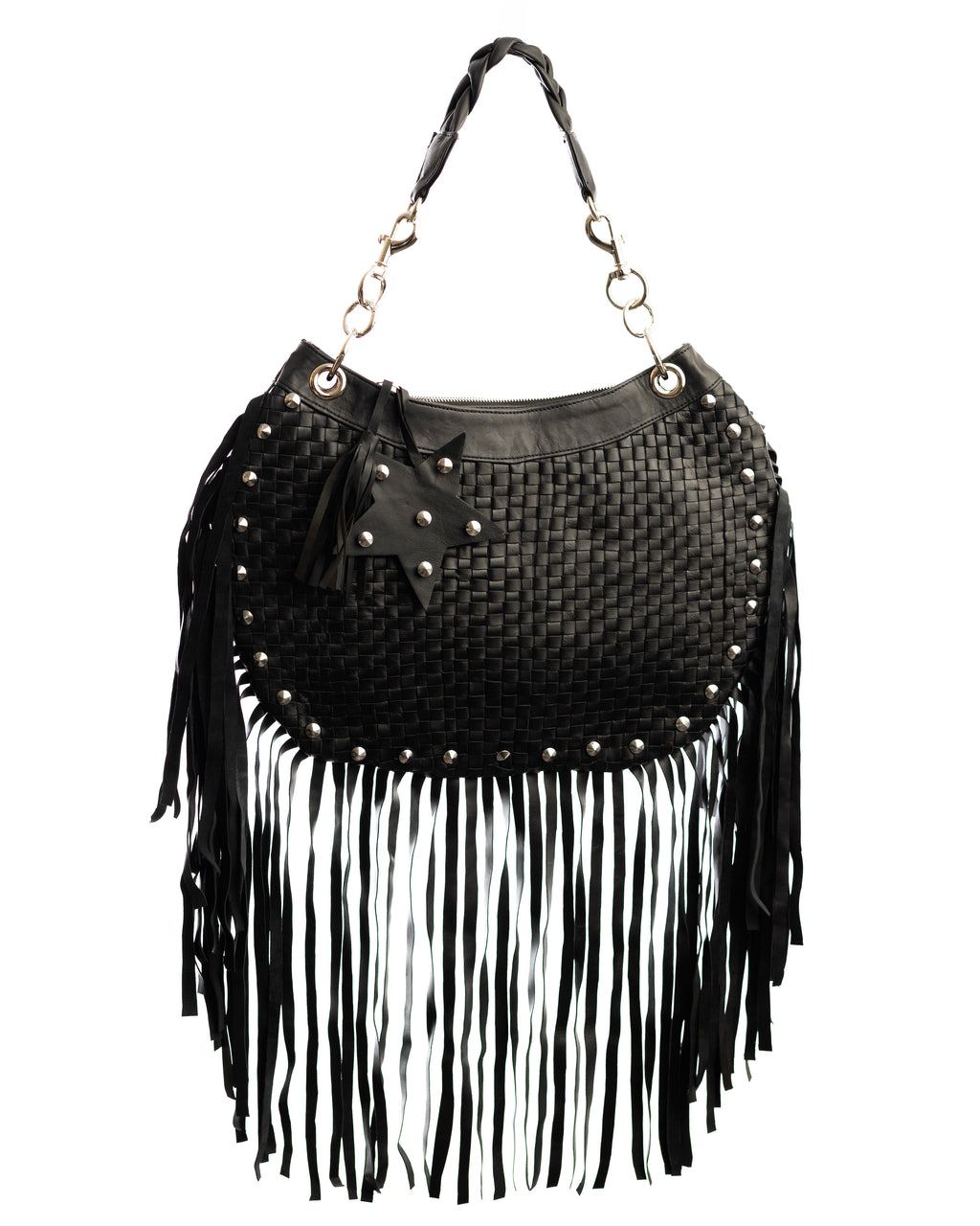 ROGUE - Woven Fringe Leather Bag