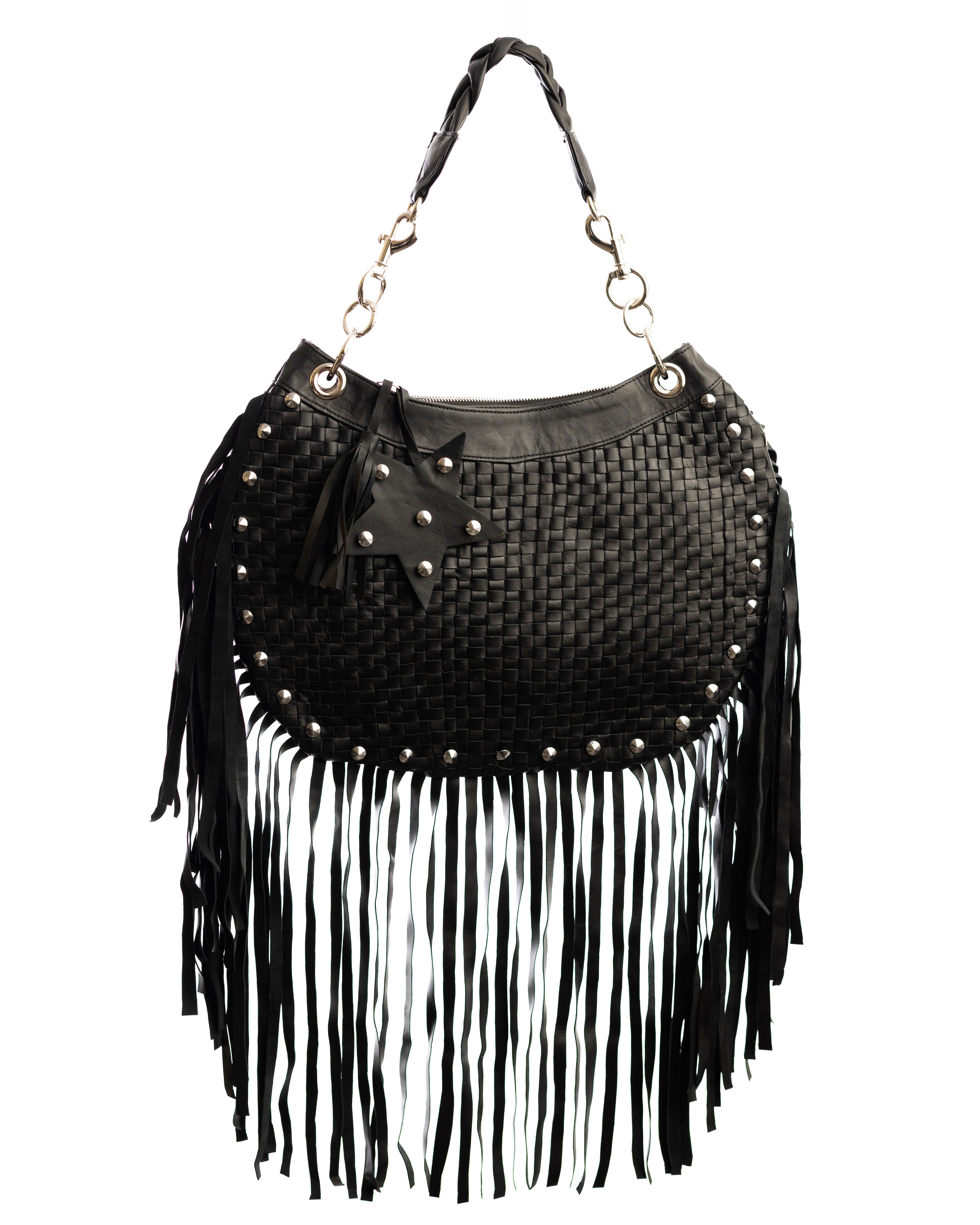 ROGUE - Woven Fringe Leather Bag