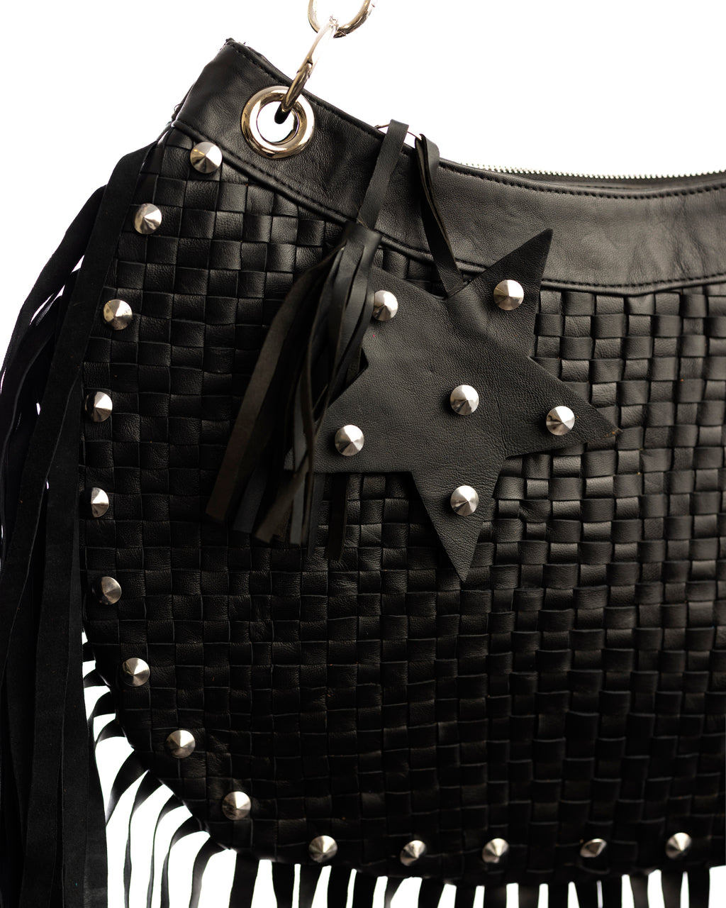 ROGUE - Woven Fringe Leather Bag