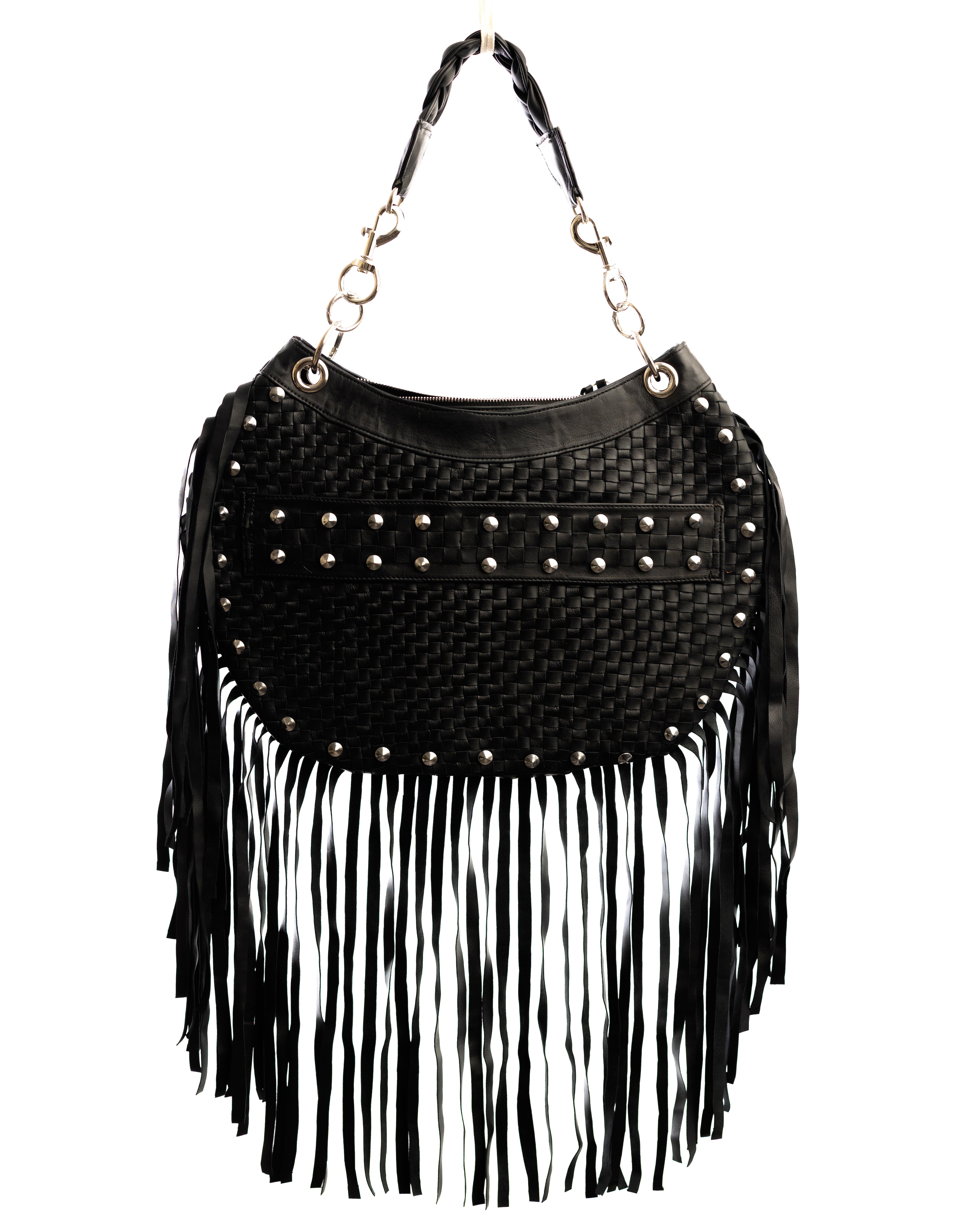 ROGUE - Woven Fringe Leather Bag