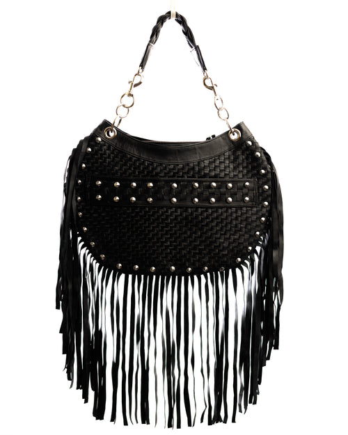 ROGUE - Woven Fringe Leather Bag