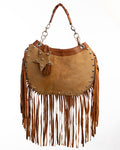 ROGUE — Brown Cowhide Fringe Bag